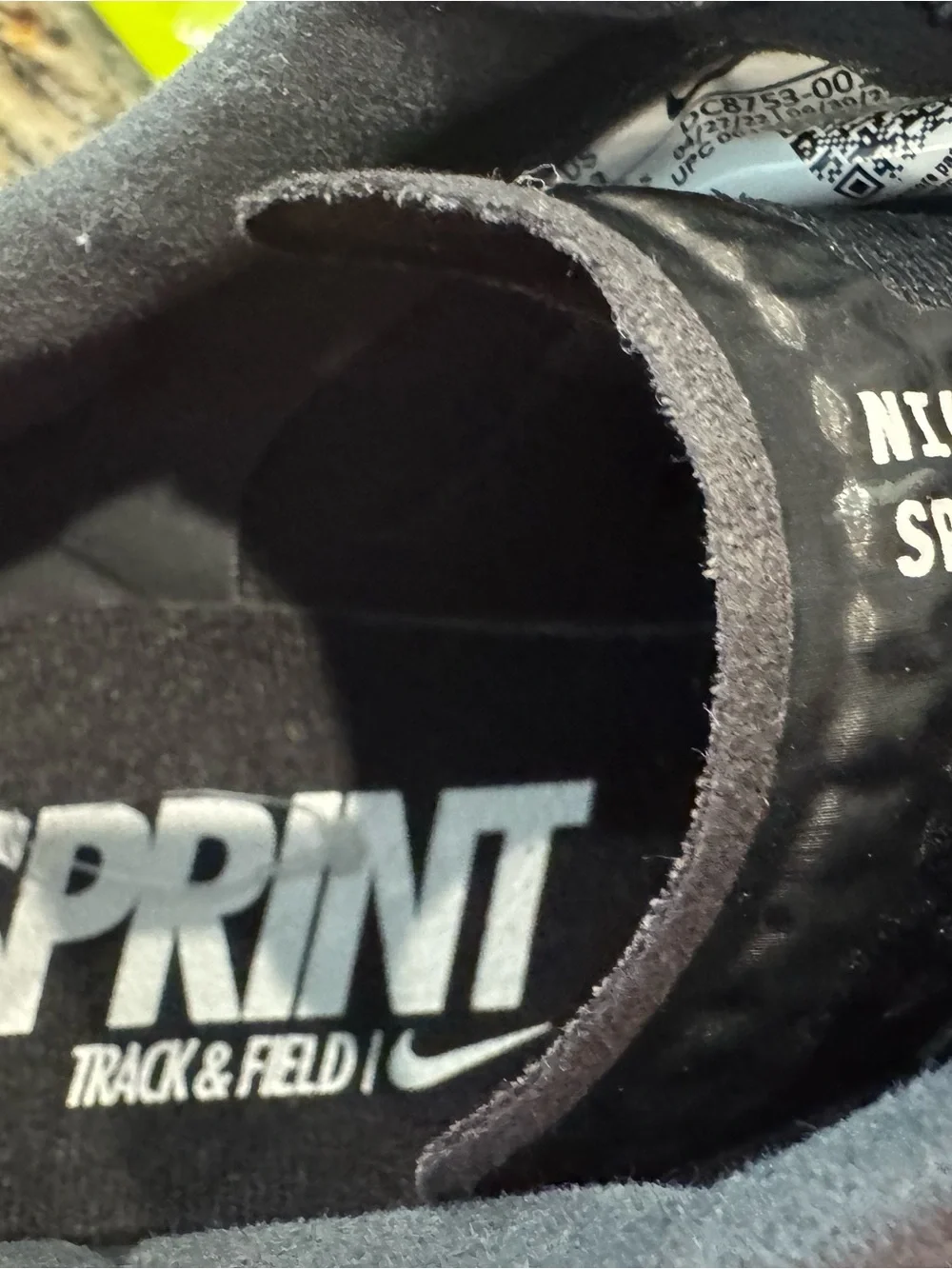 Nike Sprint Track Spikes in Black and Silver